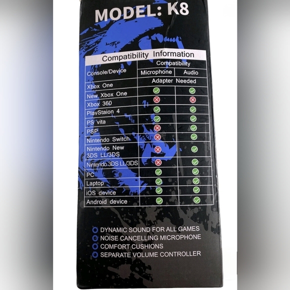 K3 Blue Gaming Headset - Picture 3 of 6